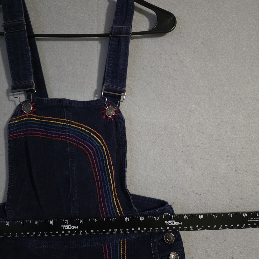 Modcloth Womens Rainbow With Me Corduroy Denim Overalls Size 8 - Picture 3 of 10